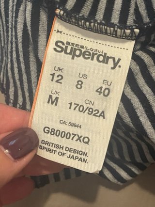 Vestido midi rayas Superdry Talla L