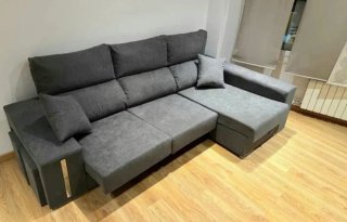 Canapé a ribalta in legno con 4 angoli arrotondati in legno massello da 3 cm con coperchio rinforzato