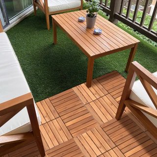 5x Placas Madera Acacia Clip 30x30 cm
