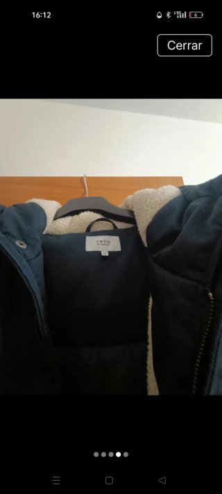 Parka Celio azul marino con Forro Polar