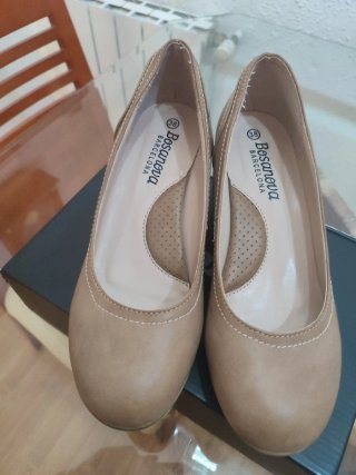 Zapatos cuña Bossanova Talla 38 Beige