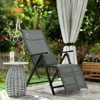 Silla Reclinable Plegable Jardín Respaldo Alto