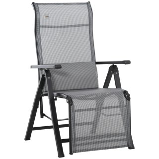 Silla Reclinable Plegable Jardín Respaldo Alto