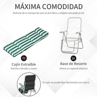 2 Tumbonas Jardín Acolchadas