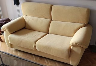 Sofá de tela amarillo ULTIMOS DIAS A LA VENTA