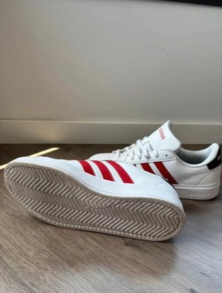 Zapatillas Adidas Blancas y Rojas Hombre