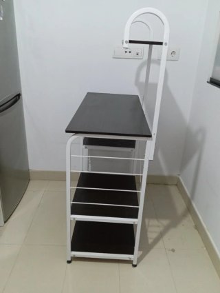 Estantería Cocina Blanca Madera y Metal