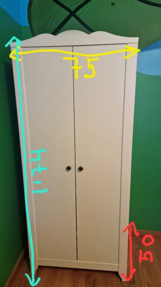 Armario blanco de madera
