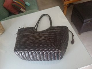 Bolso piel trenzado
