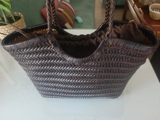 Bolso piel trenzado
