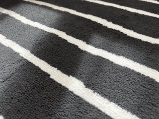 Alfombra IKEA Rayas Blancas y Negras 133x195
