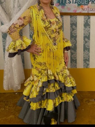 Traje Flamenca Plumetis Talla 40/42