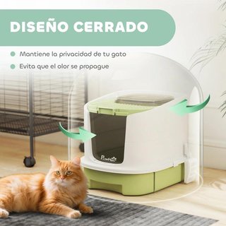 Arenero Cerrado para Gatos con Entrada Frontal