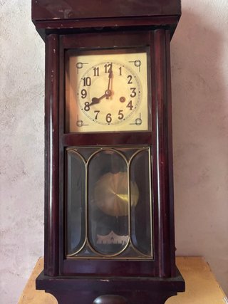Reloj de pared antiguo péndulo madera