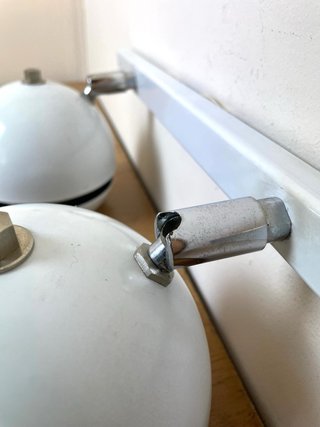 Applique vintage stile occhio con due faretti