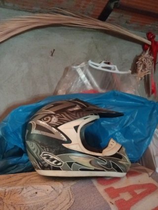 Casco Moto Cross Explorer Azul/Rojo
