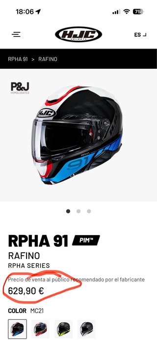 Casco HJC RPHA 91 Modular Rafino