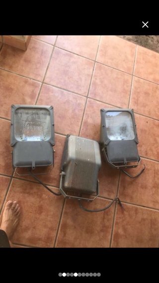 Focos LED Exterior Gris (3 Unidades)