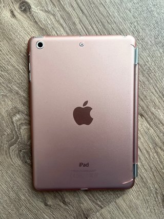 iPad mini 3 64GB, bianco e grigio con custodia rosa