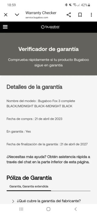 Bugaboo Fox 3 Carro Bebé (Garantía)