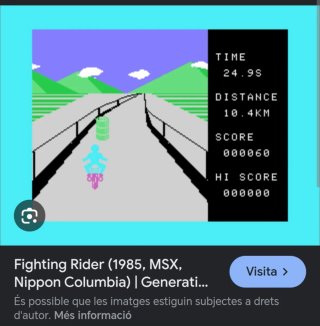 Juego MSX Sony Fichting Rider 1985