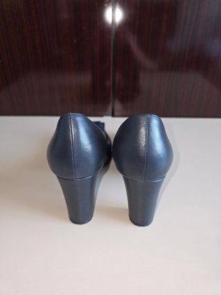 Décolleté Authentic Pelle Vera Blu/Nero Tg 38