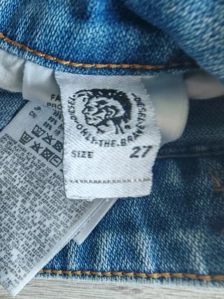 Diesel pantalones/jeans D-Joy slim W27 azzurro y2k