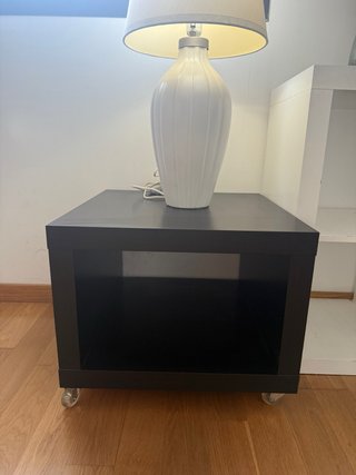 Mesa auxiliar madera con ruedas