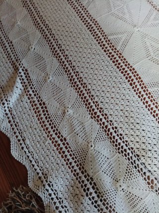 Copriletto uncinetto vintage