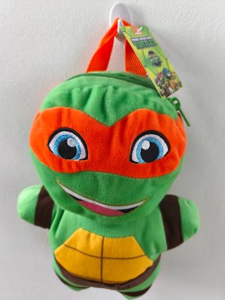 Mochila Peluche Tartarugas Ninja Miguel Angelo