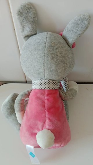 Osito peluche bebé rosa y gris