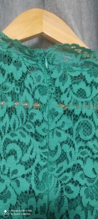 Vestido corto encaje verde