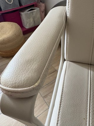 Silla de oficina Ikea blanca piel sintética
