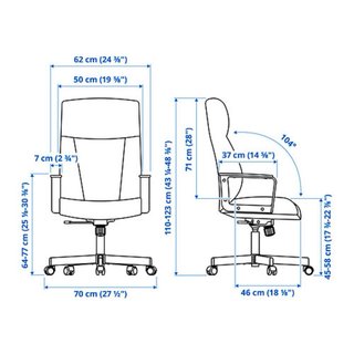 Silla de oficina Ikea blanca piel sintética