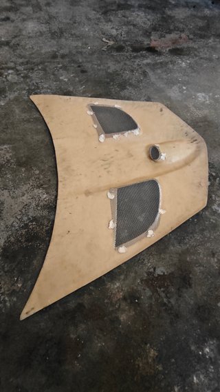 Capó con relieve y rejillas