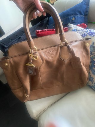 Bolso Prada Marrón Grande Piel