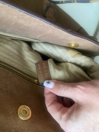Bolso Prada Marrón Grande Piel