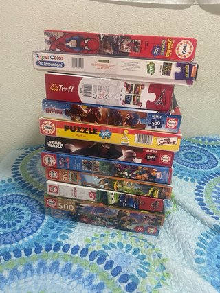 Lote 11 Puzzles Marvel, Star Wars, Simpsons