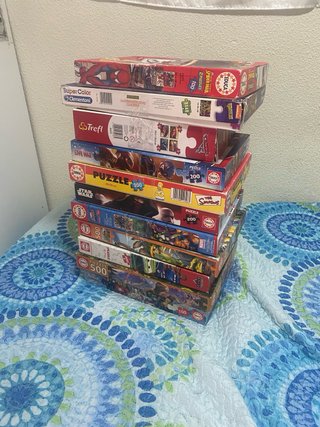 Lote 11 Puzzles Marvel, Star Wars, Simpsons