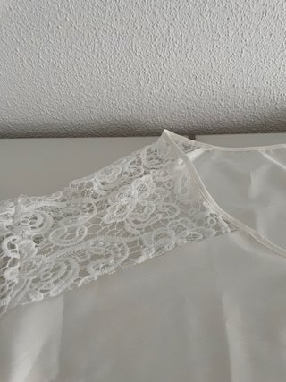 Blusa blanca encaje talla XL
