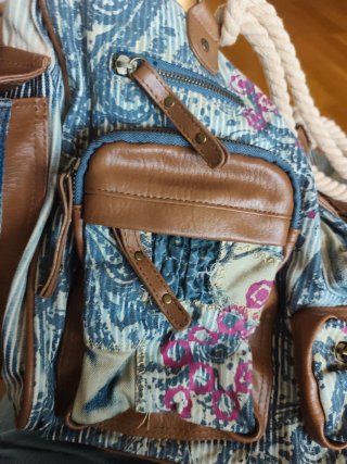 Bolso Desigual Azul y Marrón
