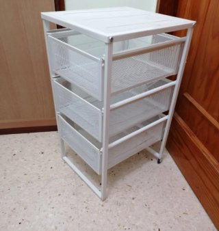 Cajonera metálica 3 cajones blanca