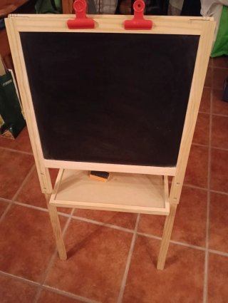 Pizarra de tiza y rotu infantil con letras