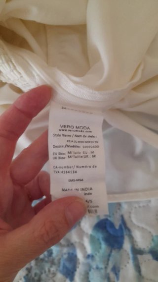 Vestido blanco/beige encaje
