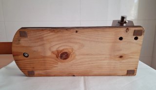 Soporte jamonero madera y acero