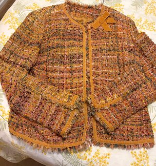 Chaqueta Tweed Estilo Chanel Multicolor