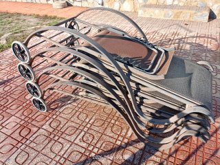 Hamacas terraza/piscina metal y mimbre