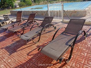 Hamacas terraza/piscina metal y mimbre