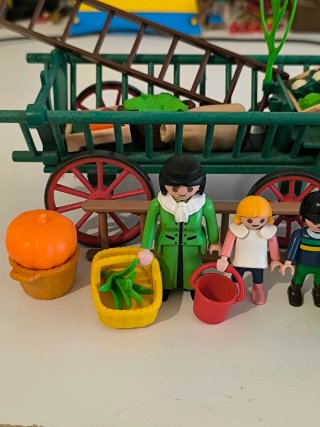 Playmobil Carreta Granja con Caballos y Figuras