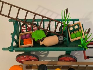Playmobil Carreta Granja con Caballos y Figuras